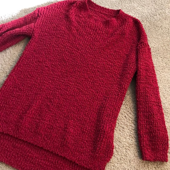 Chunky Soft Red Wine Sweater - Picture 3 of 9